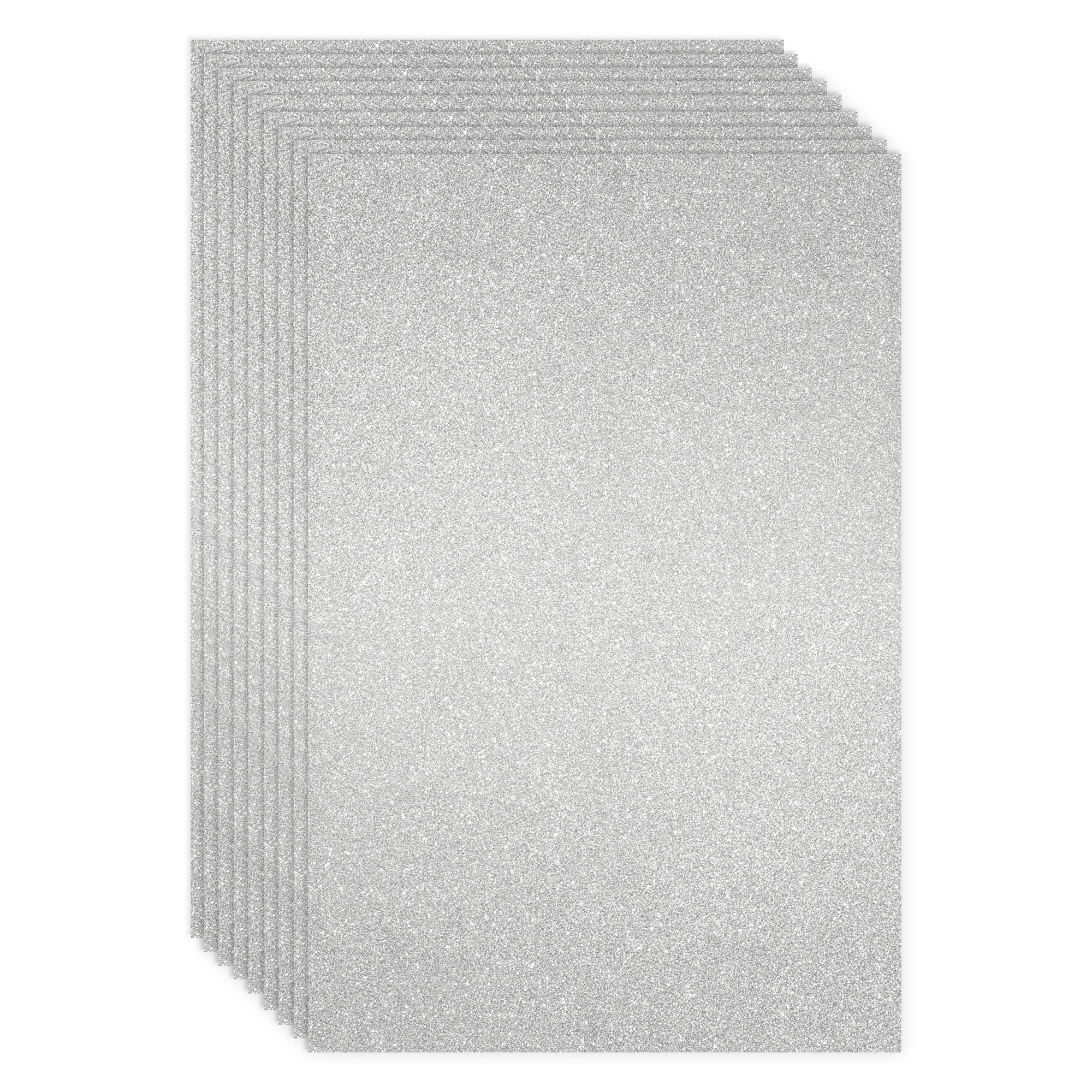 24 Sheets Silver Glitter Cardstock Paper for Scrapbooking, Arts, DIY  Sparkle Crafts, 250gsm, Double-Sided (8 x 12 In)